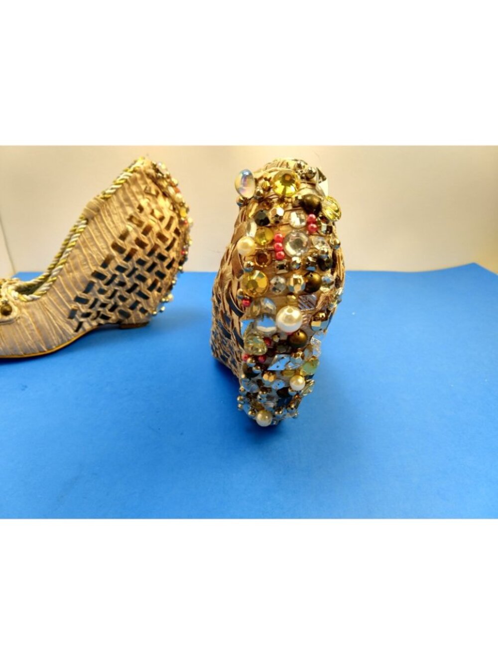 Women's Irregular Choice Sparkly Sequin Heels Size 10 Disco Pants - Picture 5 of 12
